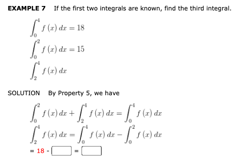 Solved EXAMPLE 7 If The First Two Integrals Are Known, Find | Chegg.com