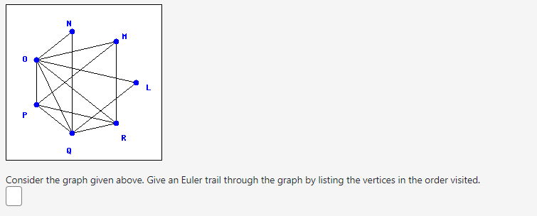 Solved Consider the graph given above. Give an Euler trail | Chegg.com