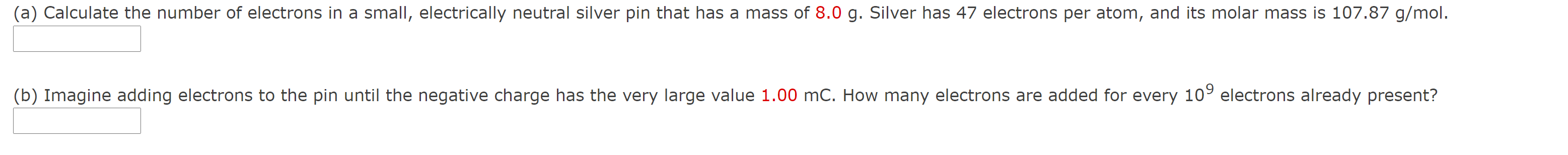 Solved (a) Calculate The Number Of Electrons In A Small, | Chegg.com