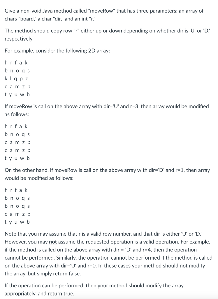 Solved Give a non-void Java method called 