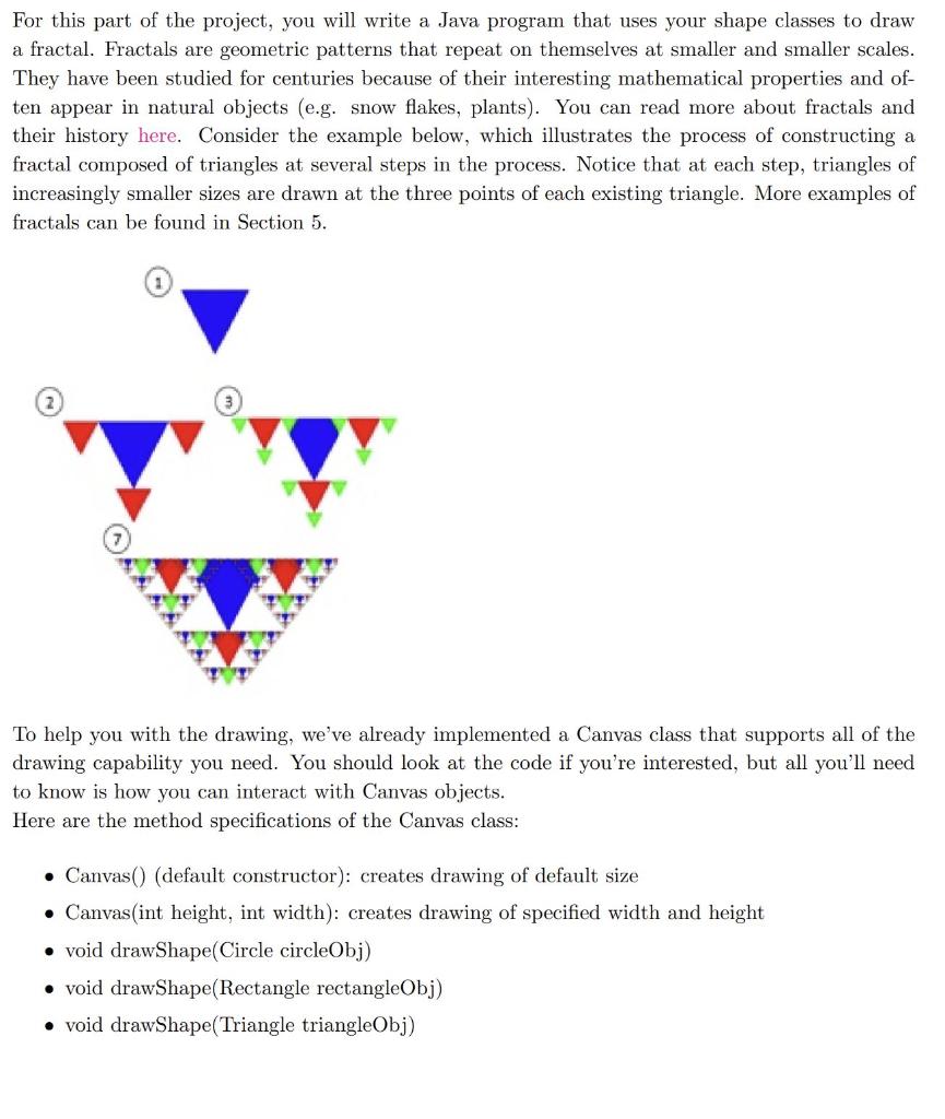 Solved For this part of the project, you will write a Java | Chegg.com