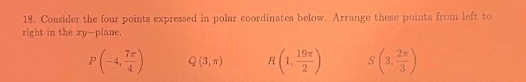 Solved 18. Consider the four points expressed in polar | Chegg.com