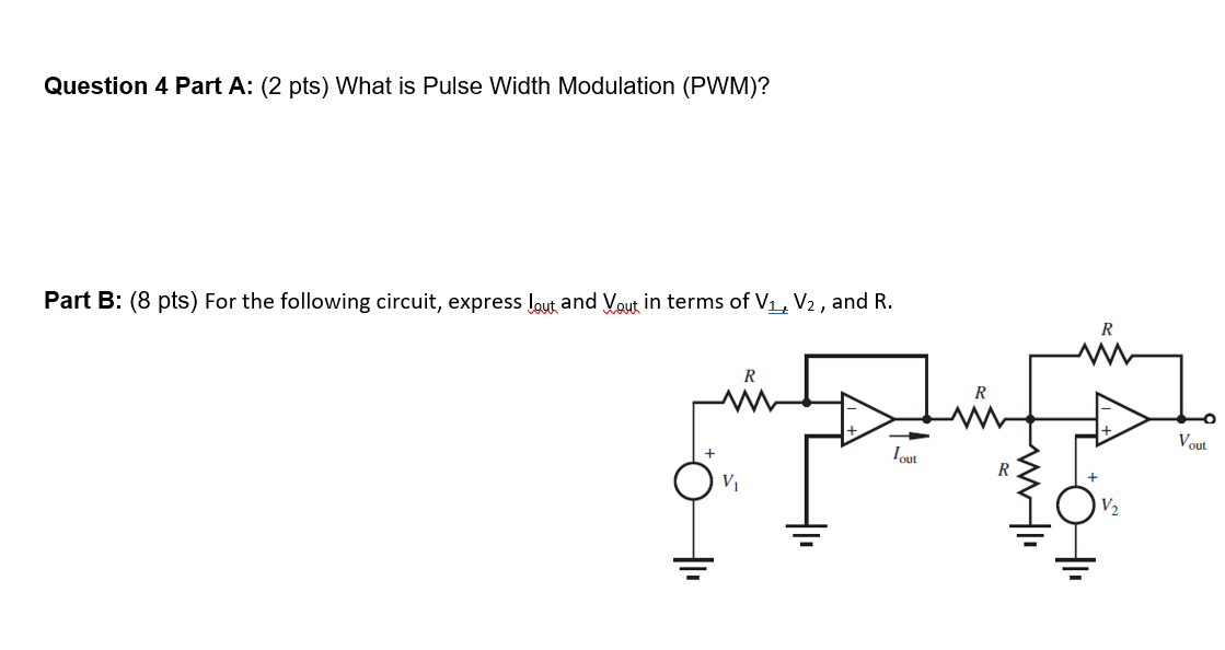 Solved Question 4 Part A: (2 pts) What is Pulse Width | Chegg.com