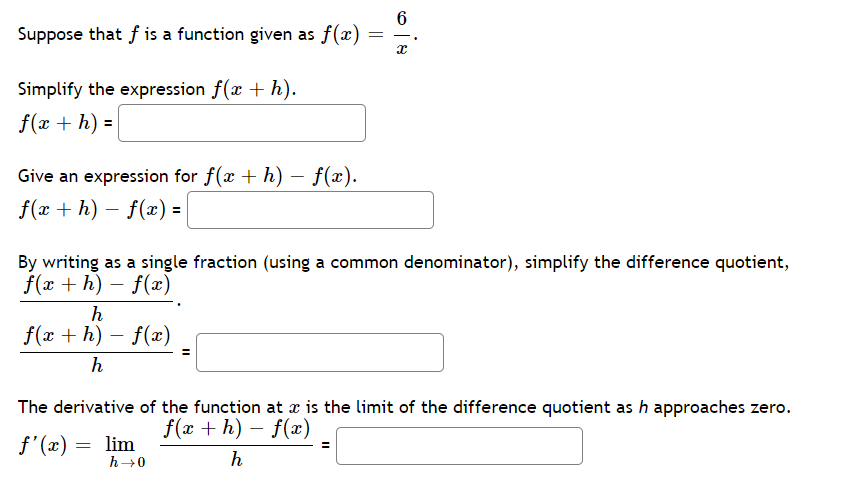 Solved Suppose That F Is A Function Given As F X X6