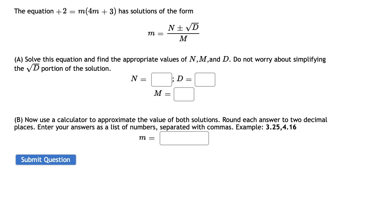 solve the following equation m 3 m 4 m 1 m 2