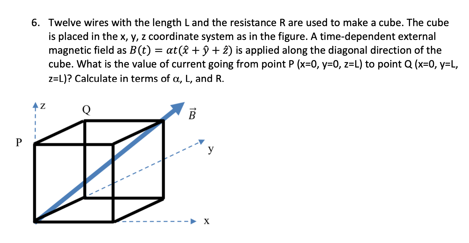 Solved 6. Twelve wires with the length L and the resistance | Chegg.com