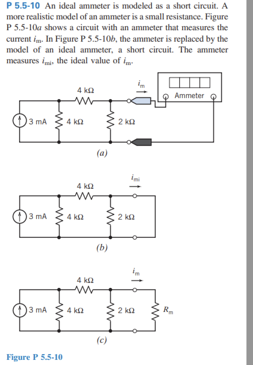 Solved P 5.510 An ideal ammeter is modeled as a short