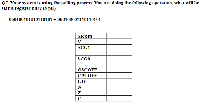 Solved Q7. Your system is using the polling process. You are | Chegg.com
