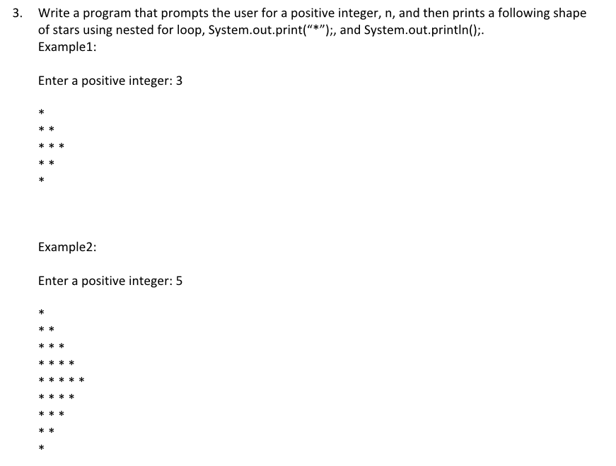 Solved 3. Write a program that prompts the user for a | Chegg.com
