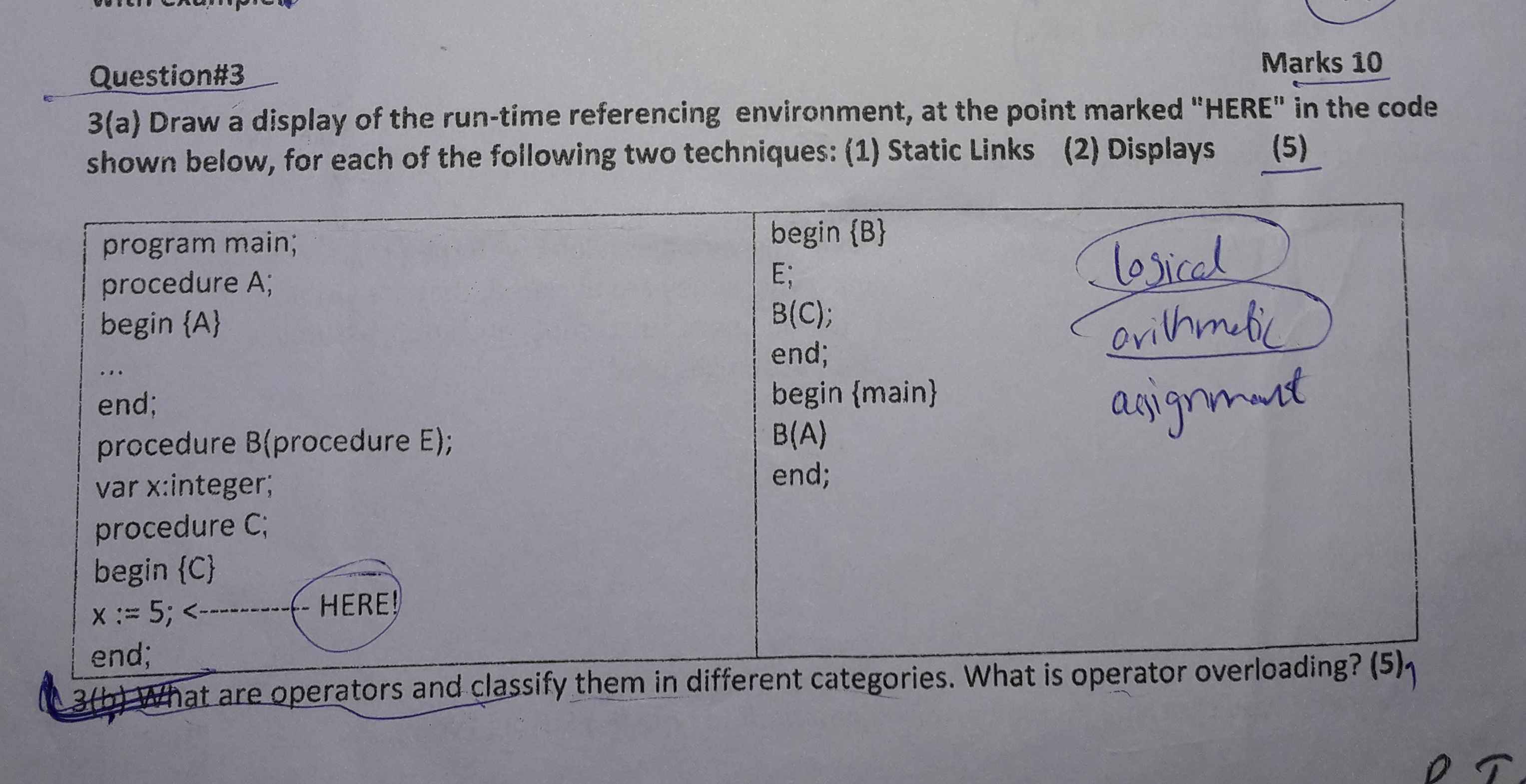 Solved Question#3Please solve Q.3 ﻿part a. ﻿Look at the | Chegg.com