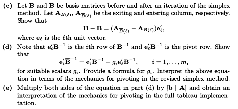 (c) Let B And B Be Basis Matrices Before And After An | Chegg.com