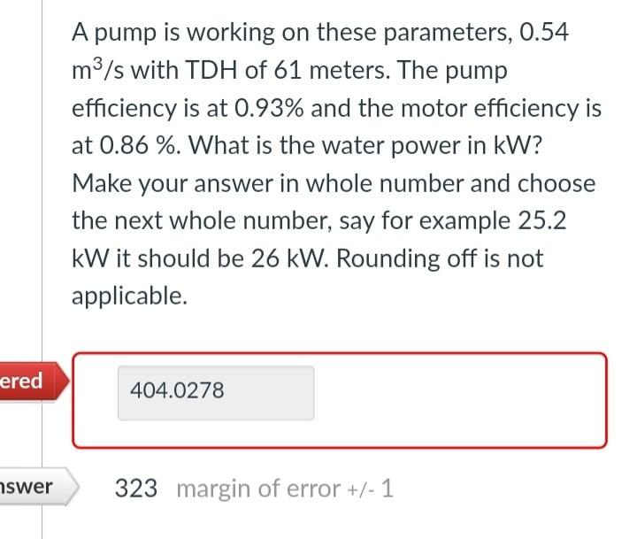 Solved Subject: Fluid Machineries PLEASE HELP ME ANSWER | Chegg.com