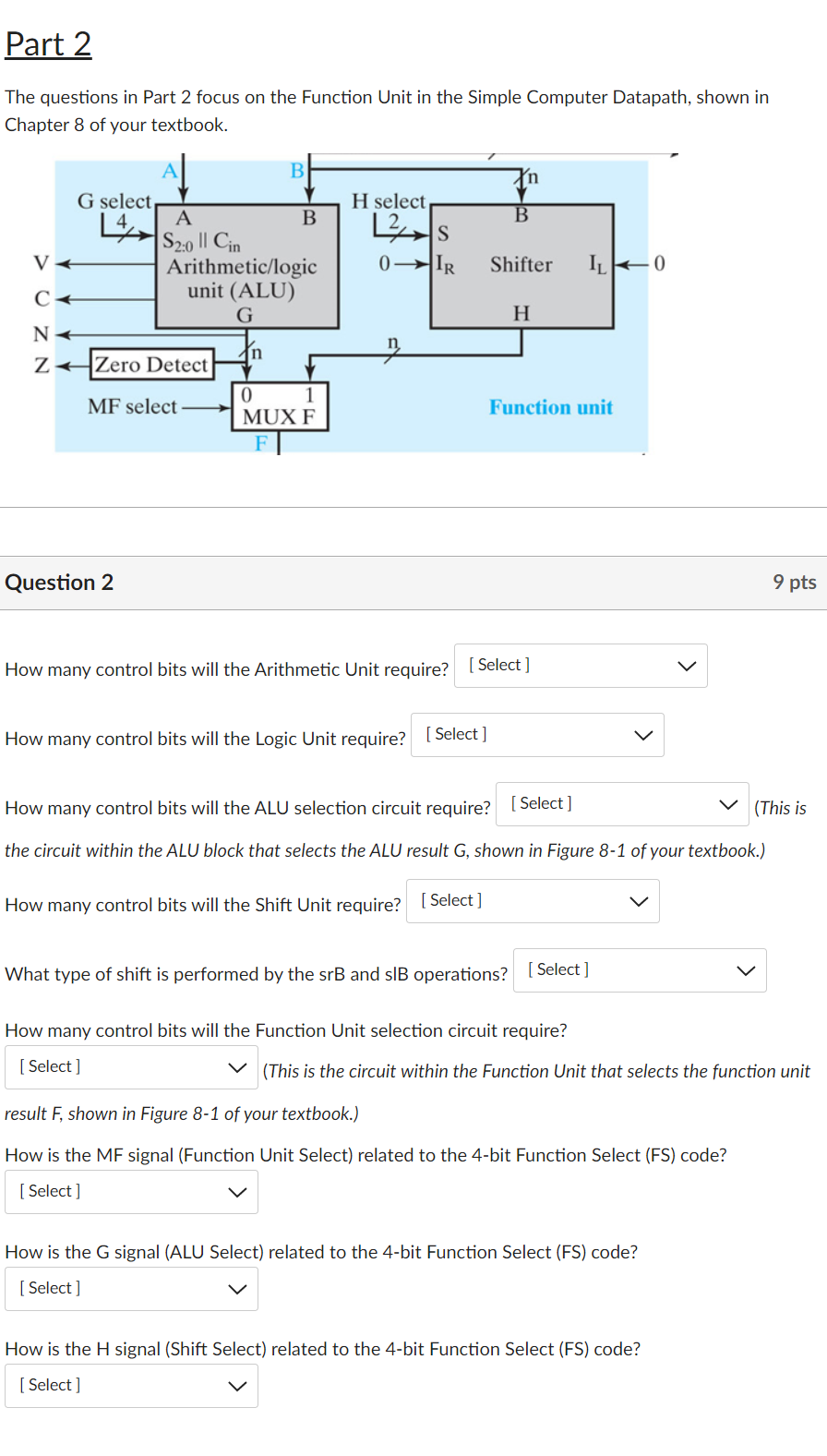 Part 2 The questions in Part 2 focus on the Function | Chegg.com
