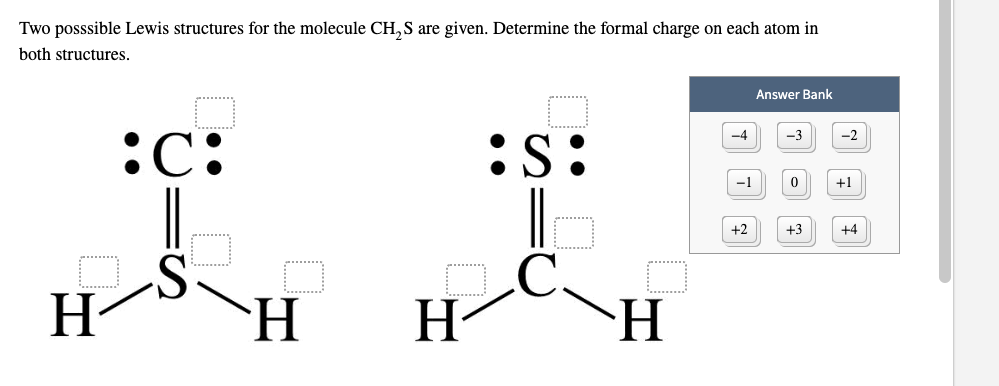 calculating formal charge of elements in a molecule