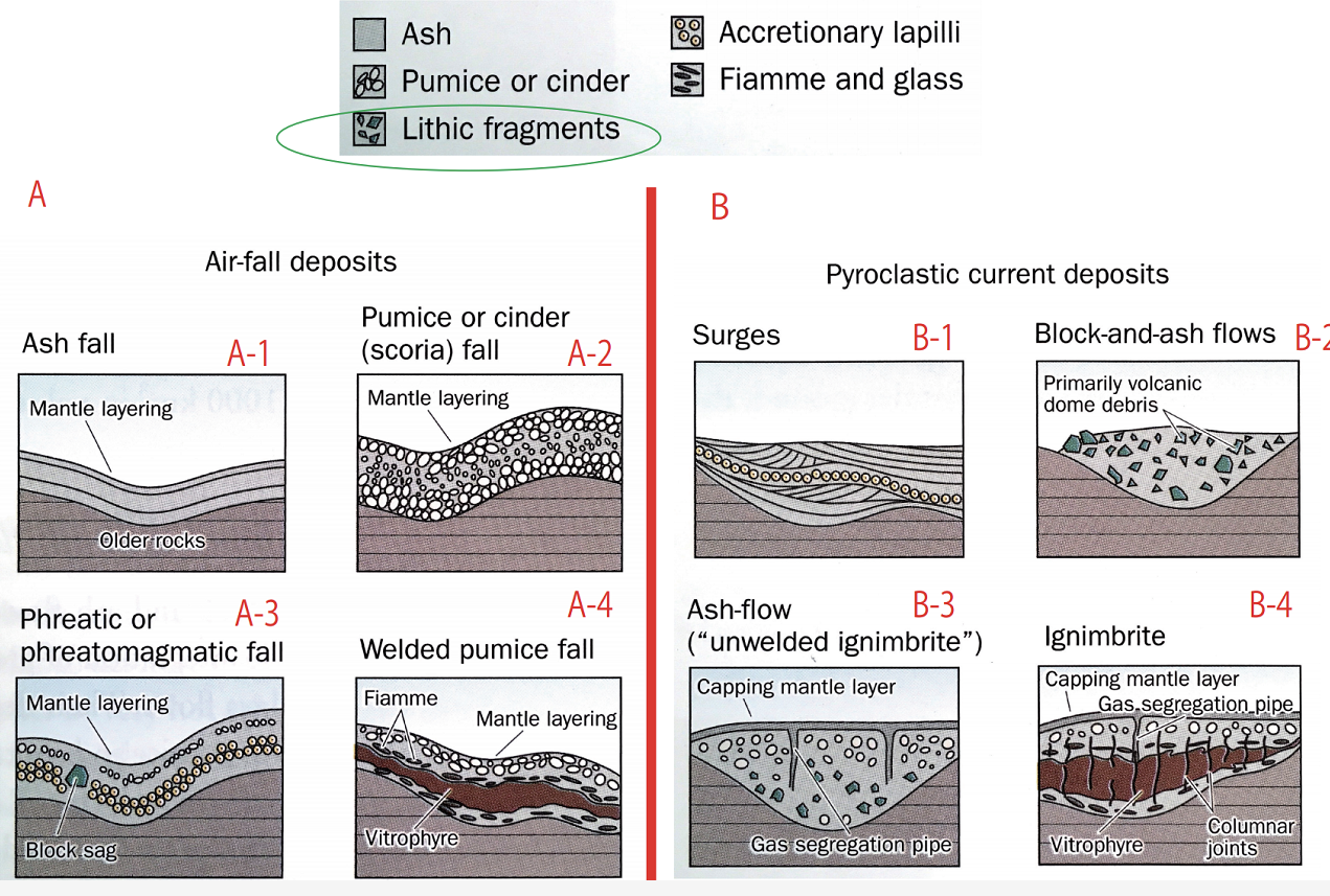 Volcanic Ejecta Table Solved The figure shows the sedimentary structure of the | Chegg.com