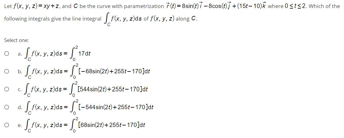 Solved Let F X Y Z Xy Z And C Be The Curve With Para Chegg Com