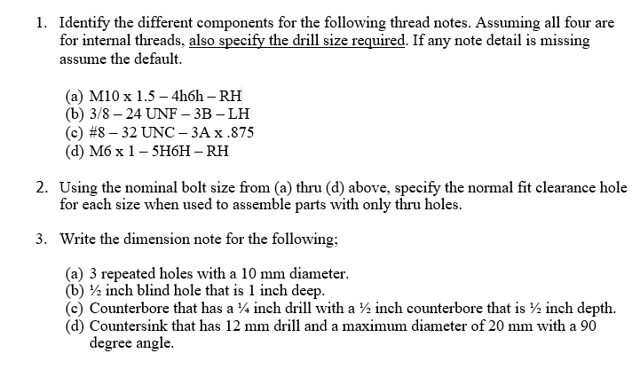 Solved 1. Identify the different components for the | Chegg.com