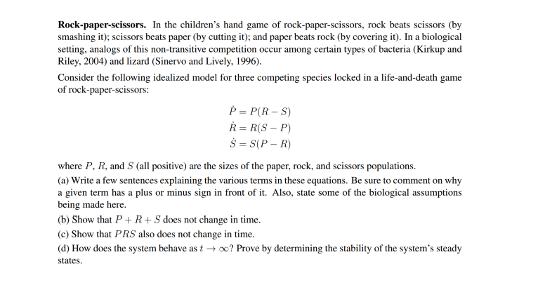 Solved Rock-paper-scissors. In the children's hand game of | Chegg.com