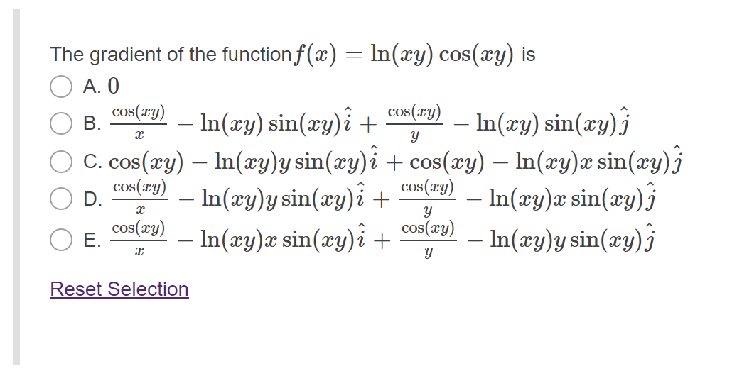 Solved Y The Gradient Of The Function F X Ln Ty Cos X Chegg Com