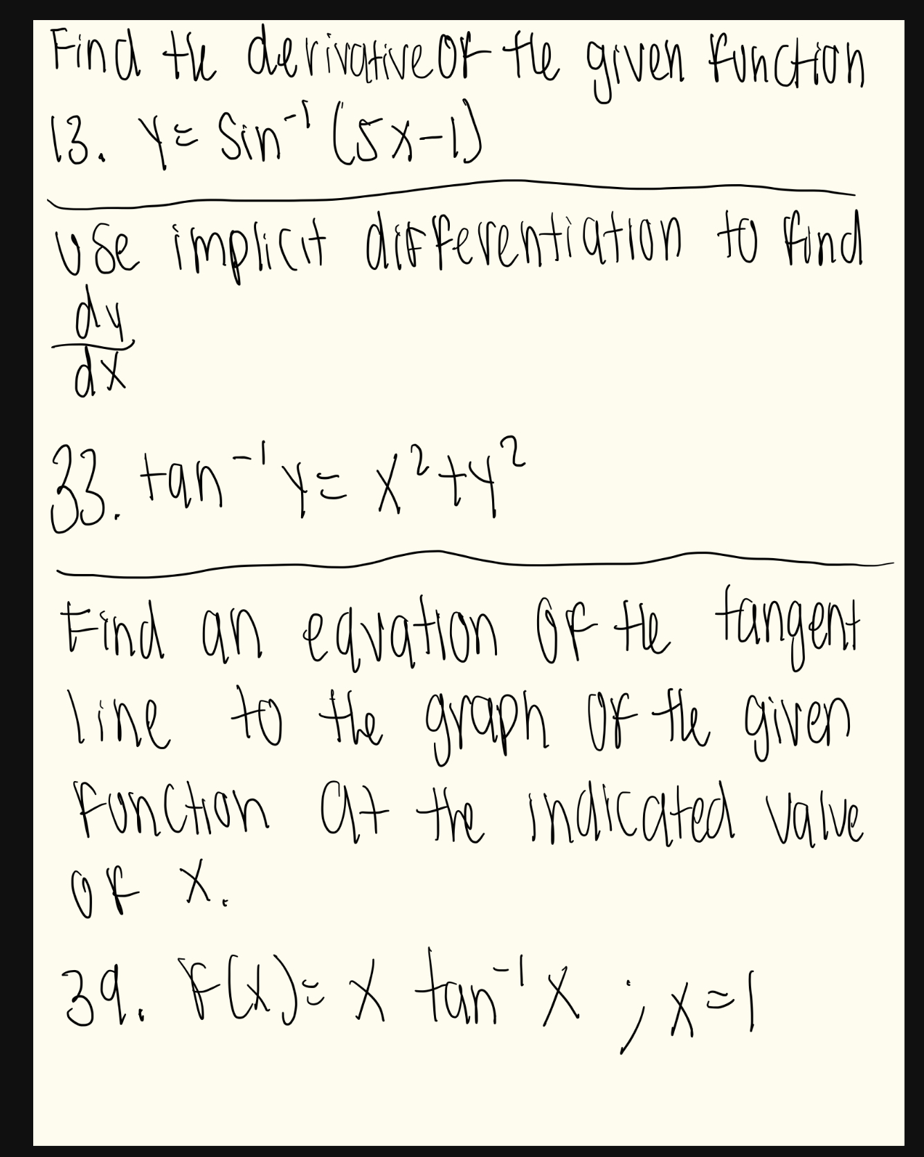 Solved Find the derivative of the grven function 13. | Chegg.com