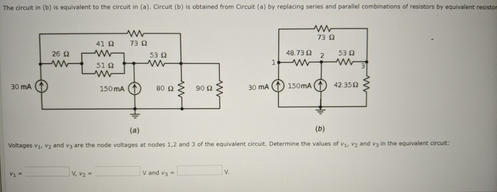 Solved The Circuit In (b) Is Equivalent To The Circuit In | Chegg.com