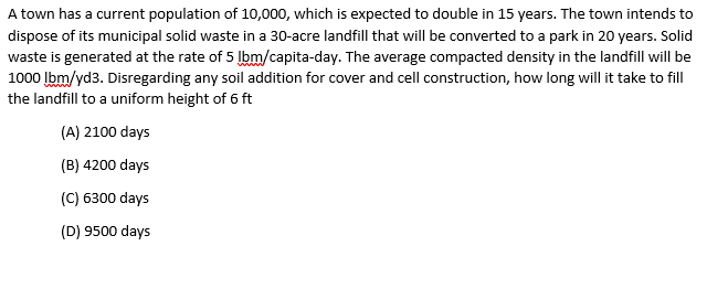 Solved A Town Has A Current Population Of 10,000 , Which Is | Chegg.com