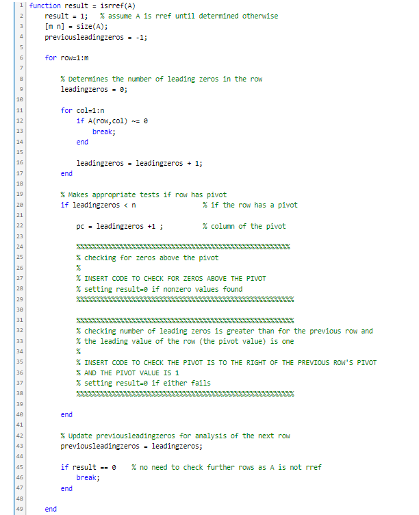 Solved Problem 1.4 Write a function named istref that | Chegg.com