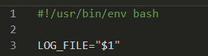 Solved 1 2 3 #!/usr/bin/env bash LOG_FILE=$1, Your team