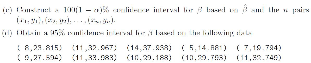 Solved Consider The Regression Model With Zero Intercept Y