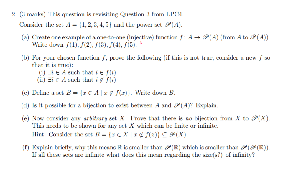 Solved 2. (3 marks) This question is revisiting Question 3 | Chegg.com