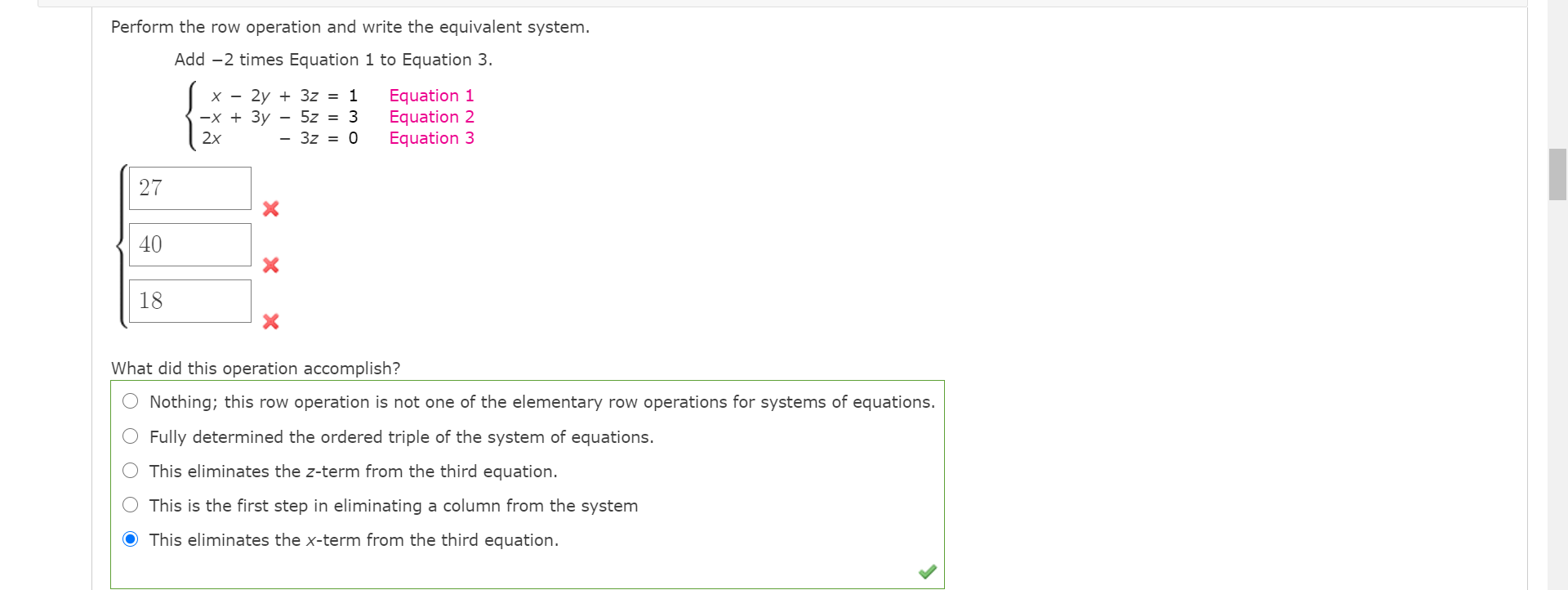 Solved Tutorial Exercise Find The Values Of X Y And Z In