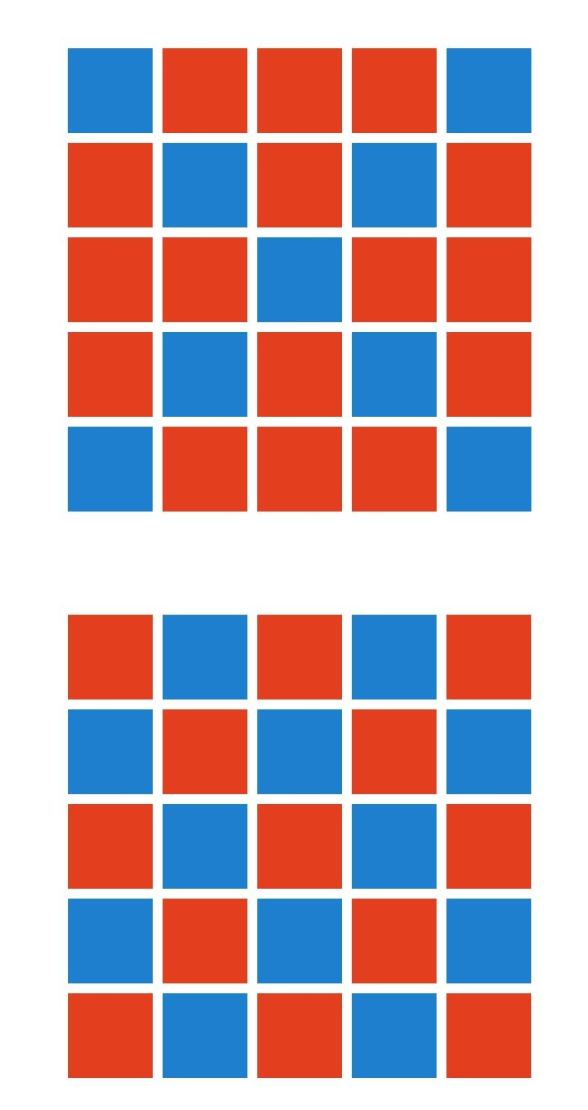 For each 5 x 5 grid, can you divide the grid into 5 | Chegg.com