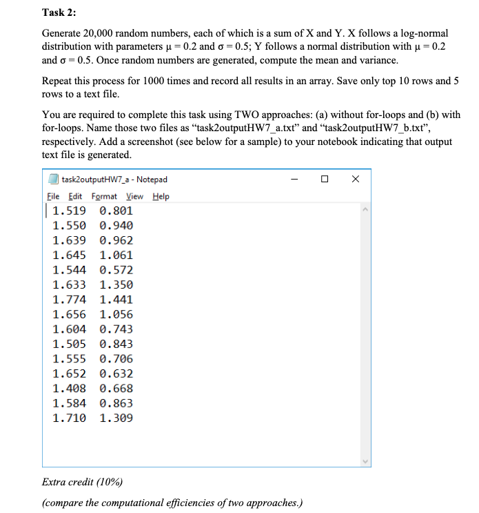 Solved Task 2: Generate 20,000 random numbers, each of which | Chegg.com