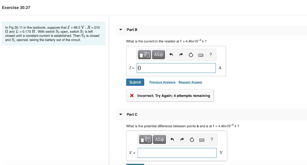 Solved In Fig.30.11 in the textbook, suppose that E = 66.0 V | Chegg.com