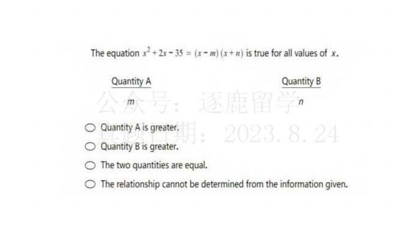 Solved The equation x2+2x−35=(x−m)(x+n) is true for all | Chegg.com