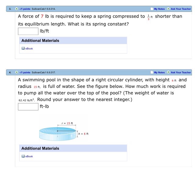 Solved A force of 7 lb is required to keep a spring