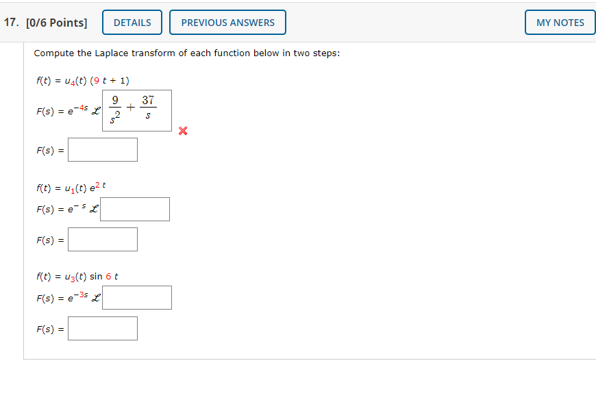 Solved 17. [0/6 Points] DETAILS PREVIOUS ANSWERS MY NOTES | Chegg.com