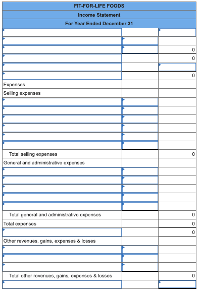 Solved Fit-for-Life Foods reports the following income | Chegg.com