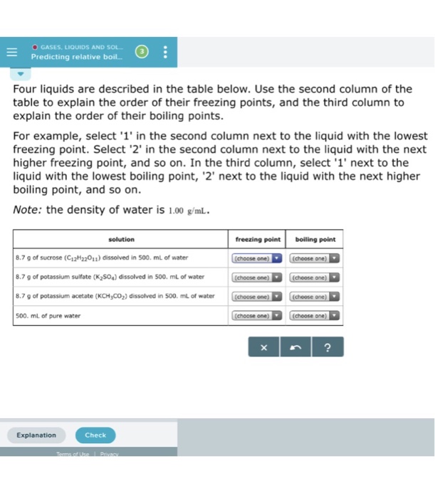 Solved GASES, LIQUIDS AND SOL Predicting relative boil Four