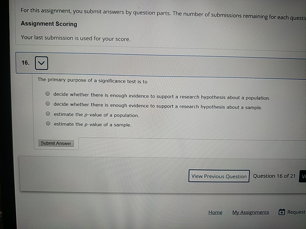 Solved For this assignment, you submit answers by question | Chegg.com