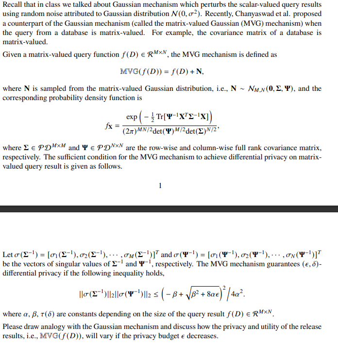 Recall that in class we talked about Gaussian | Chegg.com
