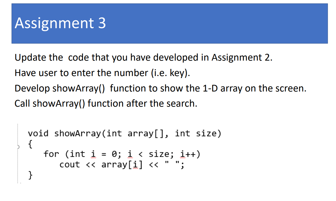 Solved Assignment 3 Update the code that you have developed | Chegg.com