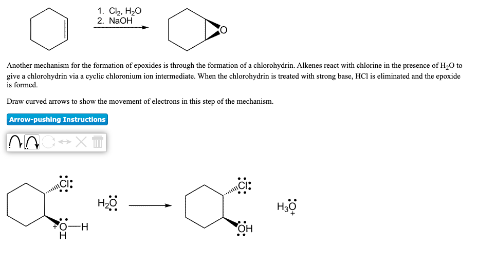 Solved 1. Cl2, H2O 2. NaOH Another mechanism for the | Chegg.com