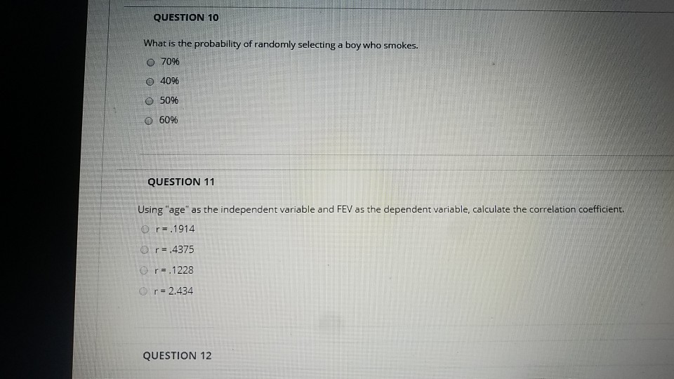 Solved Questions 1-12 refer to this data set. The following | Chegg.com
