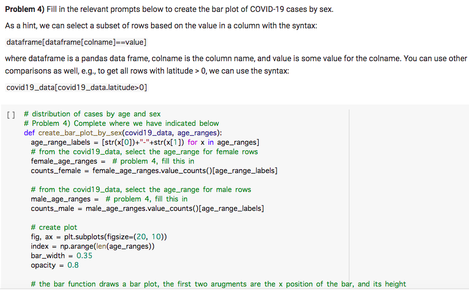 Solved Problem 1) • Write a function named rows_and_columns | Chegg.com