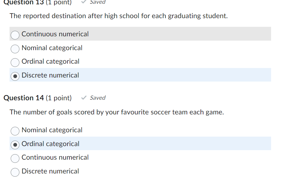 Solved The reported destination after high school for each | Chegg.com