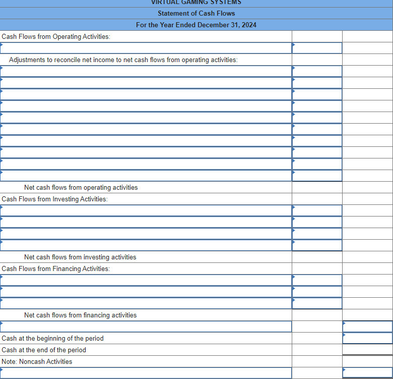 Solved The income statement, balance sheets, and additional | Chegg.com