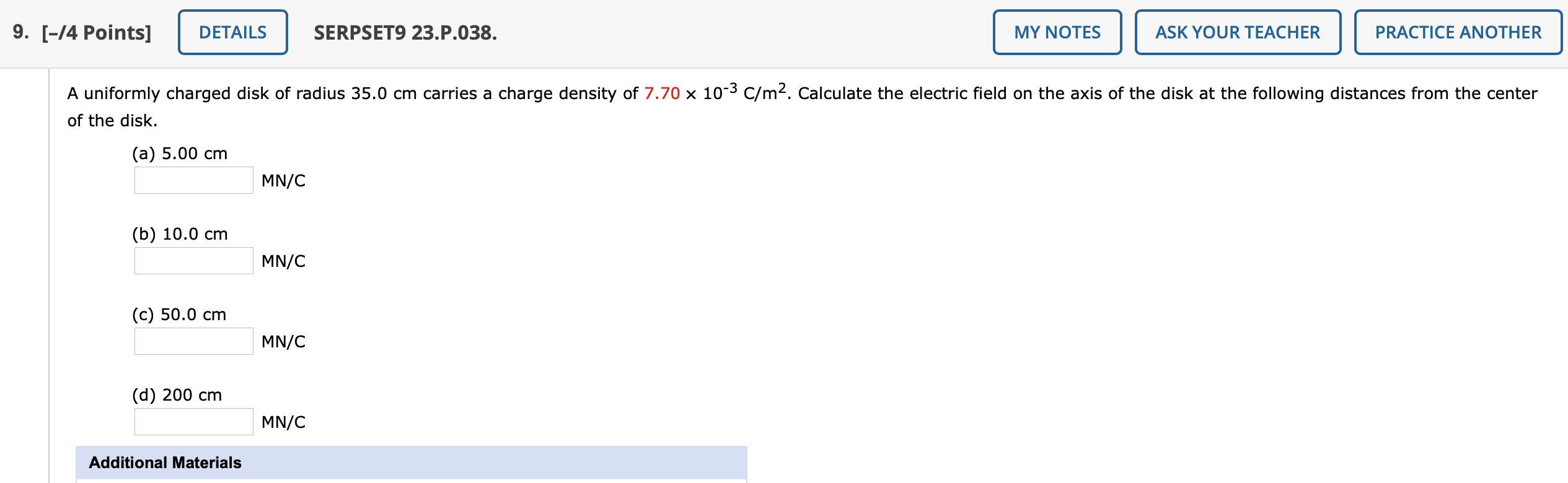Solved 9. [-14 Points] DETAILS SERPSET9 23.P.038. MY NOTES | Chegg.com