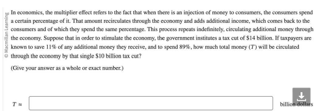 Solved In Economics The Multiplier Effect Refers To The Chegg Com   PhppeU8S2