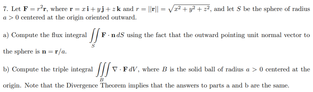 Solved 7 Let F R²r Where R Xi Yj Zk And R 1 V